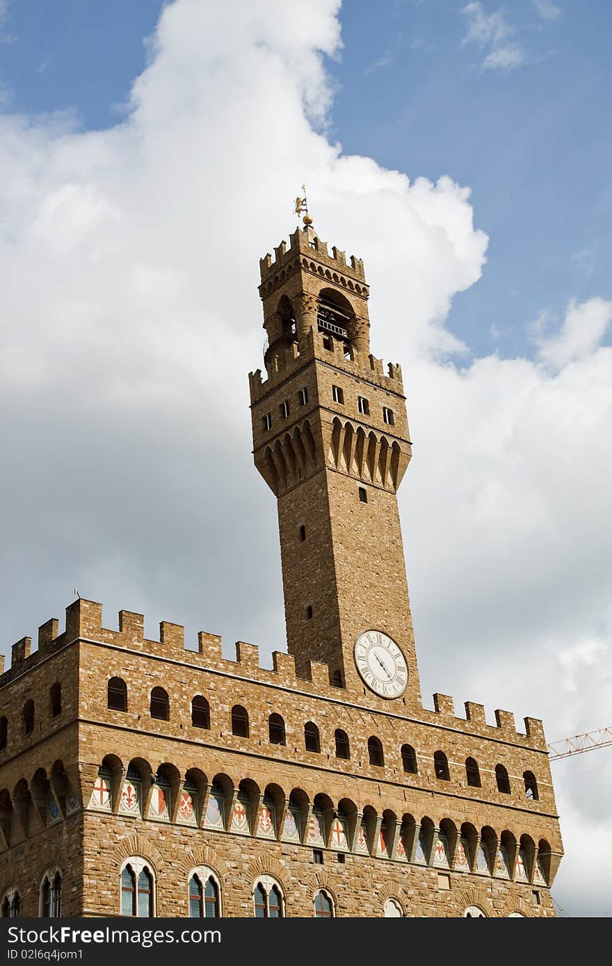 An image of Palazzo Vecchio in
Florence in Italy.