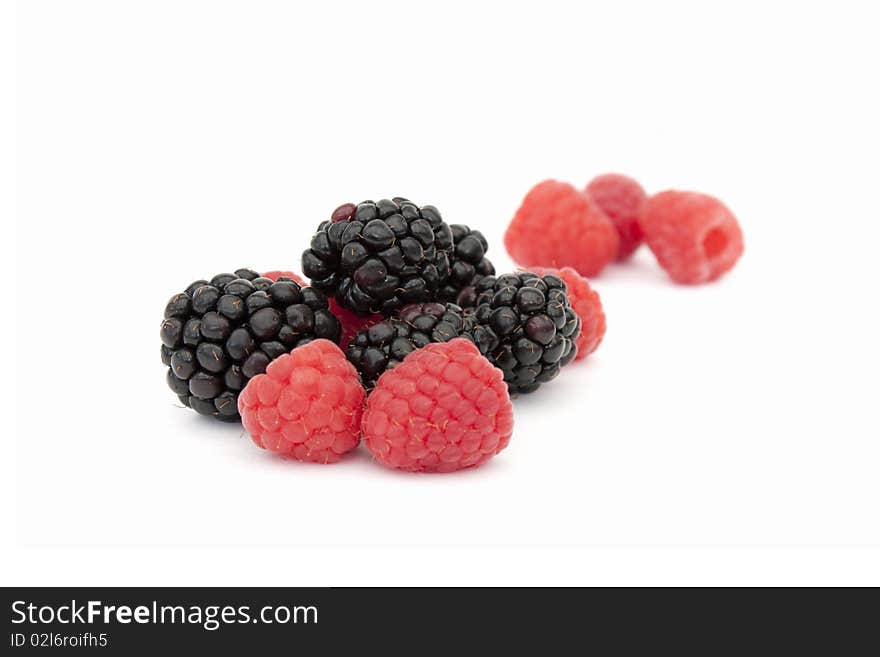 Blackberries and raspberries