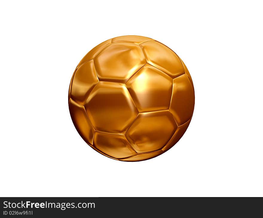 Golden soccer ball