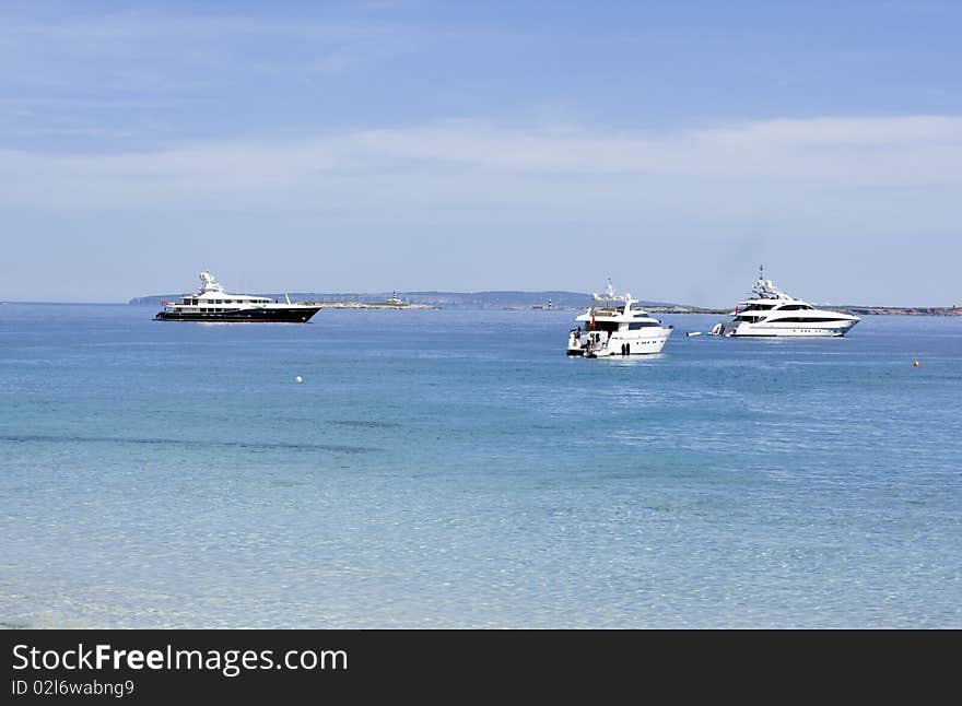 Yatch in the sea