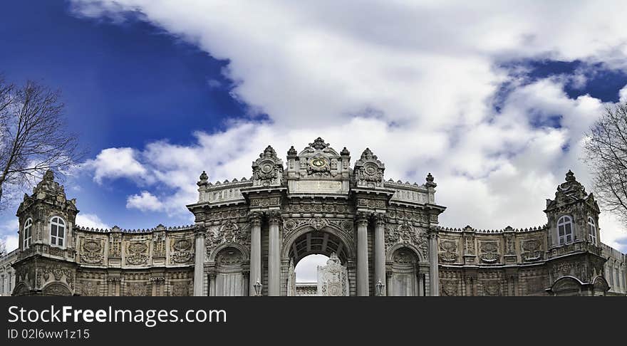 Turkey, Istanbul, Beylerbeyi Palace, view of the entrance