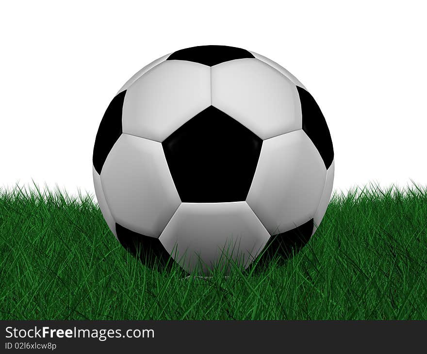 Soccer ball on grass