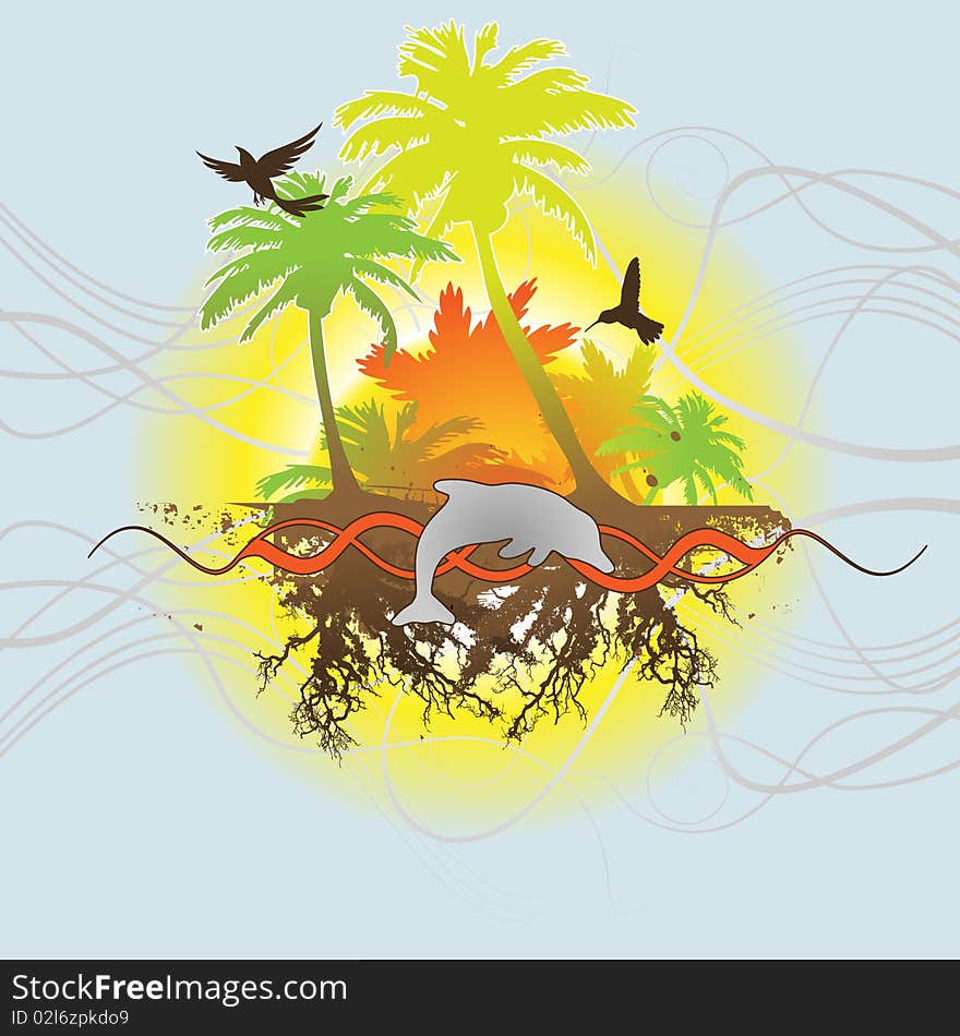 Tropical scene background for your business