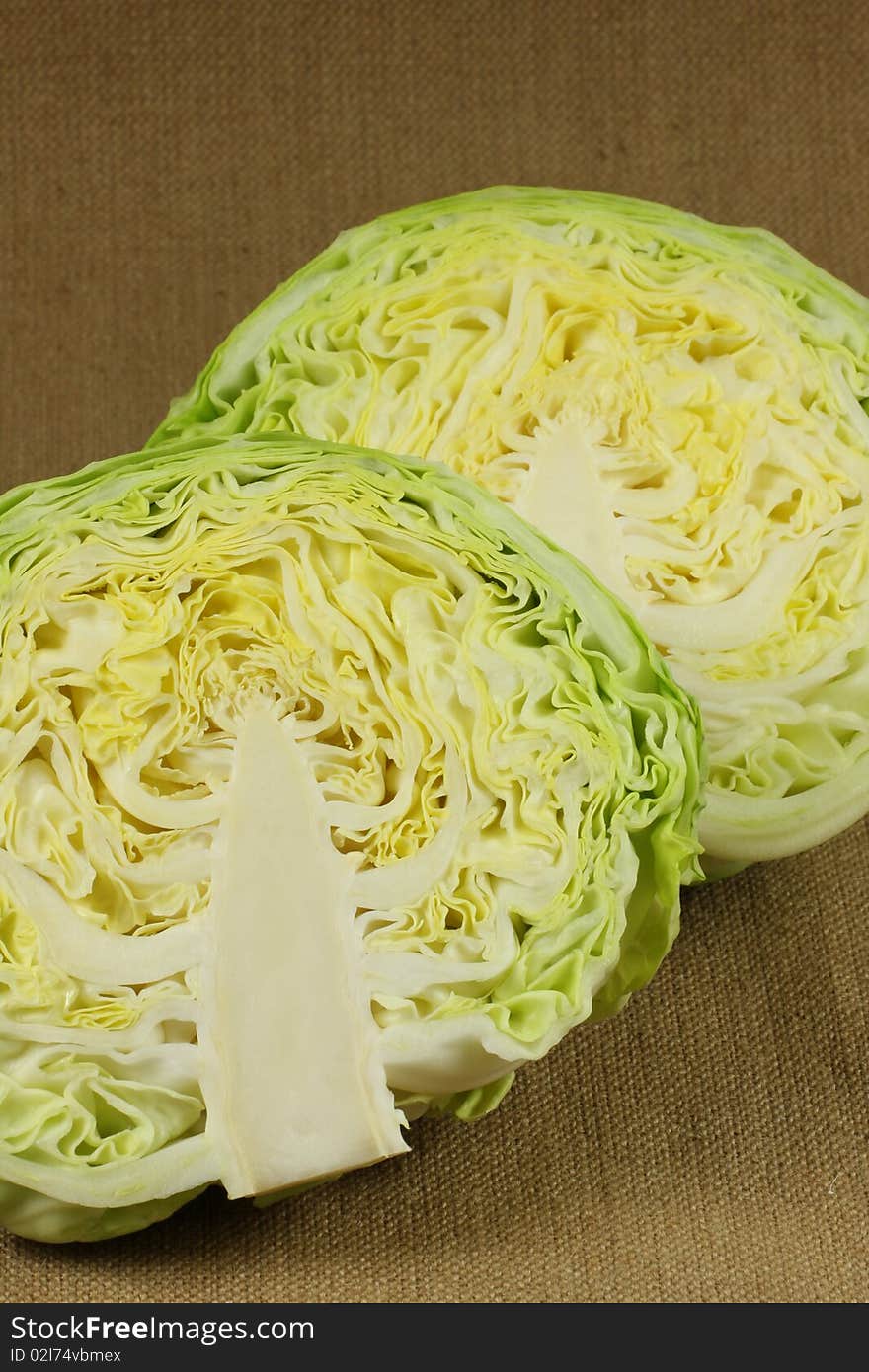 A cabbage isolated on white