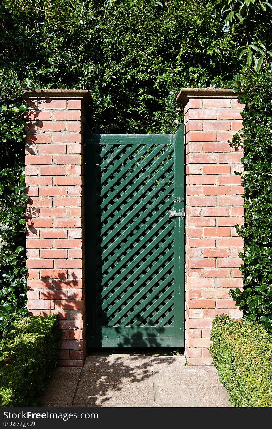 Gate in the English Garden. Gate in the English Garden