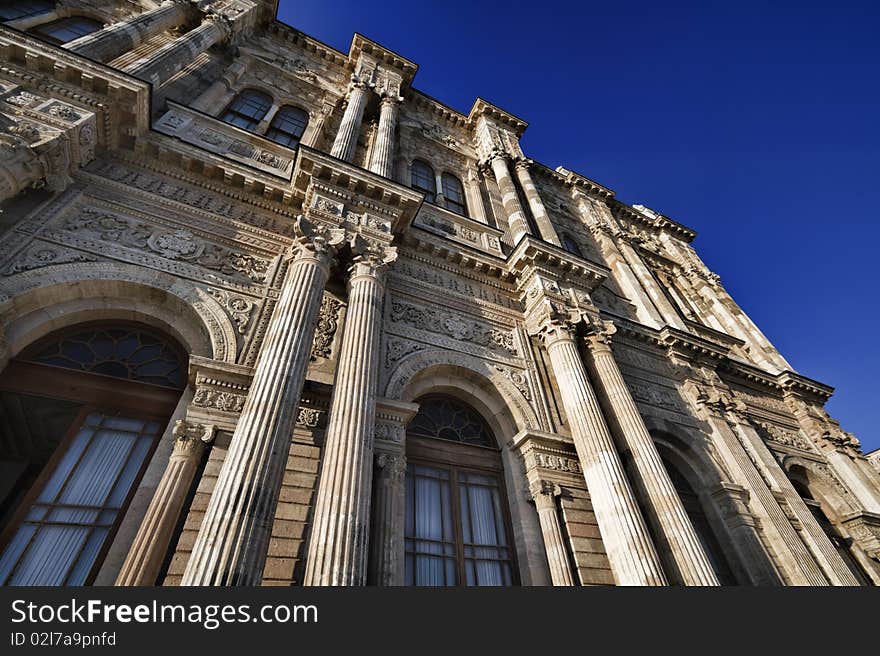 Turkey, Istanbul, Beylerbeyi Palace, view of the palace from the Bosphorus Channel side