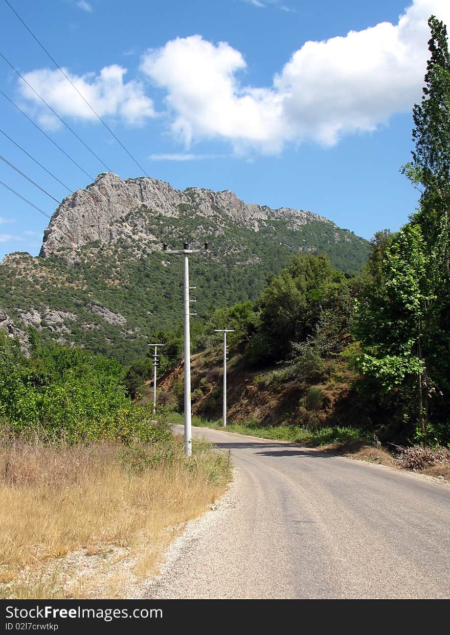 The road to Çıralı, Turkey