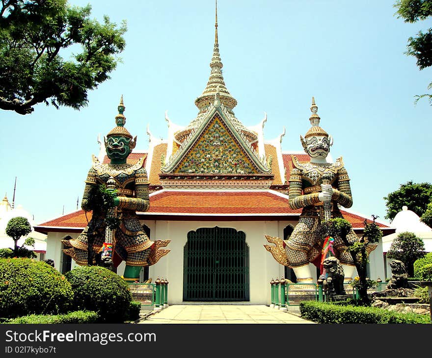 Giant in wat arun a.k.a. wat jang, bangkok, thailand. Giant in wat arun a.k.a. wat jang, bangkok, thailand