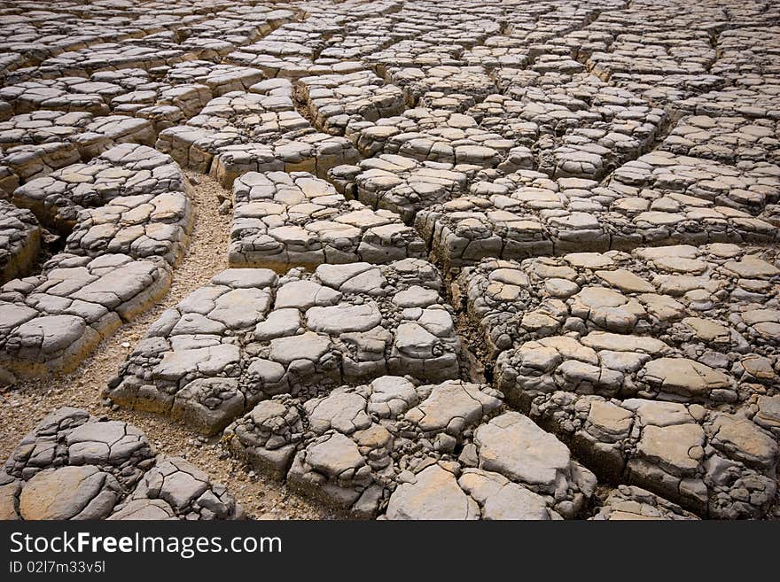 Dry,Soil dry at industrail area Rayong Thailand