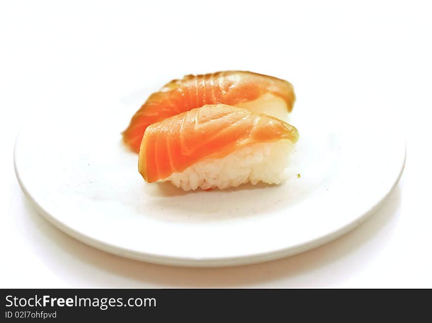 Sushi  on white background