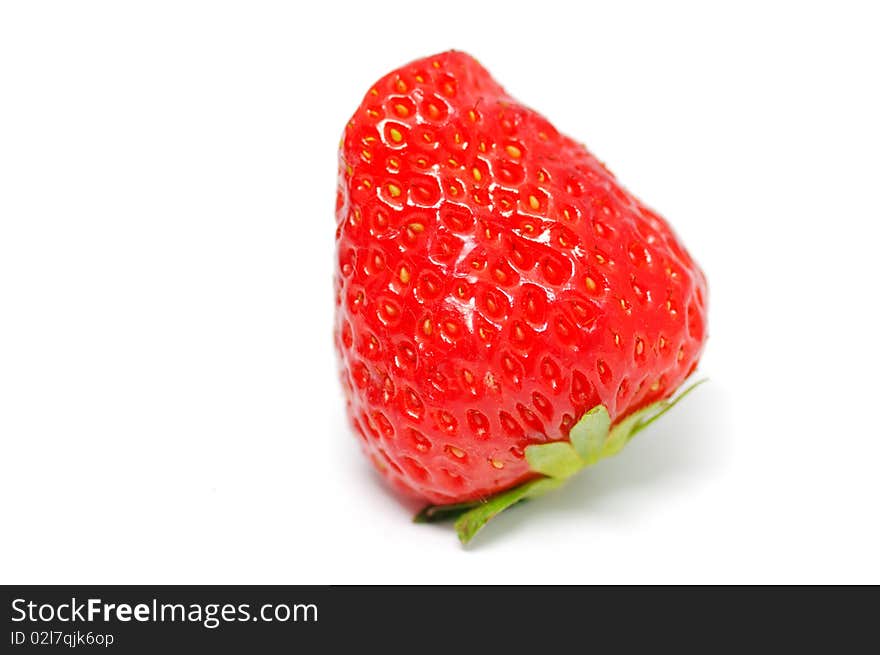 Beautiful one strawberries on a white background. Beautiful one strawberries on a white background.