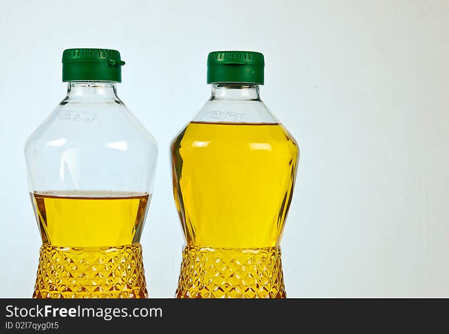 Two bottle on white background