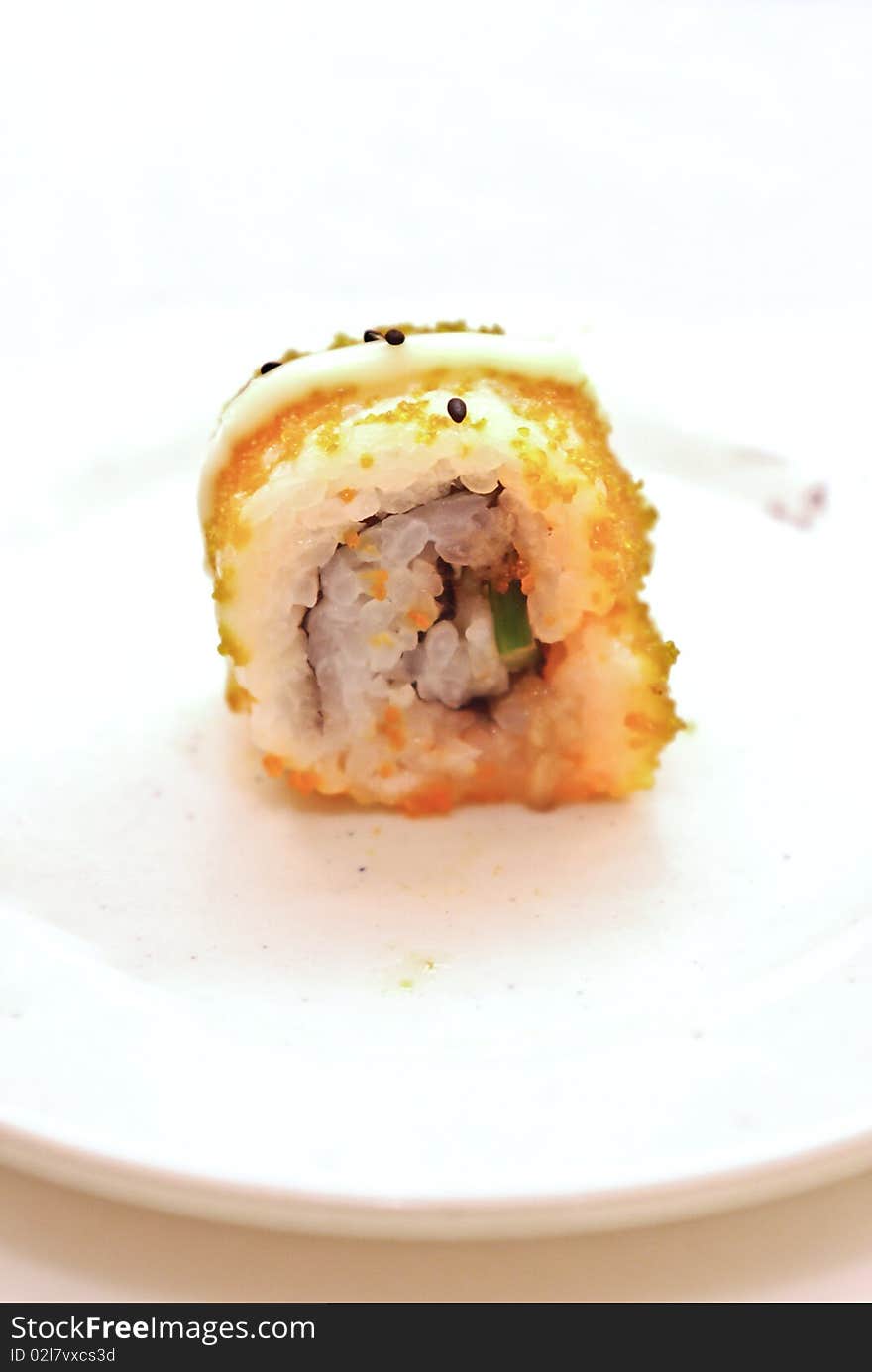 Sushi  on white background