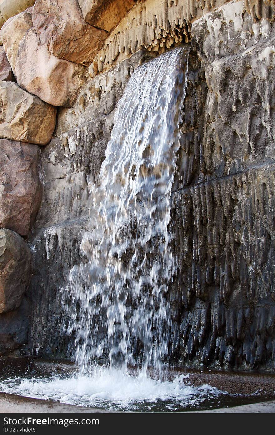 Waterfall from very old stone. Waterfall from very old stone