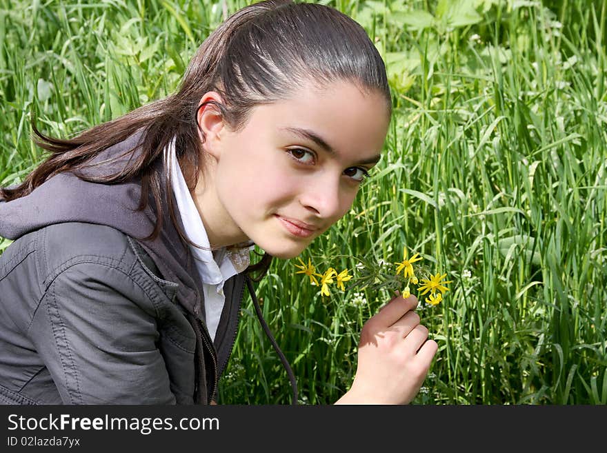 Smiling young  girl