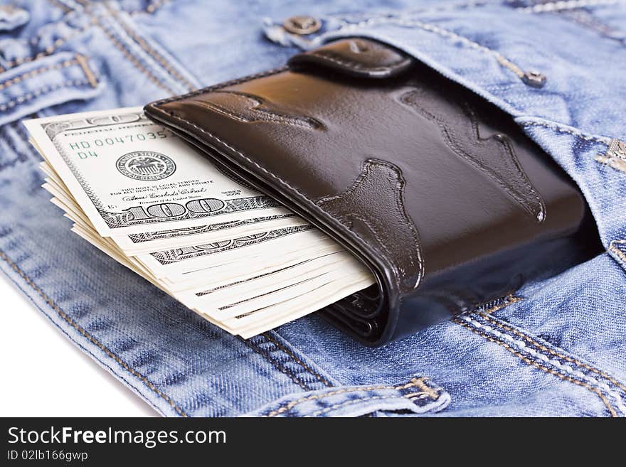 Wallet In A Jeans Pocket