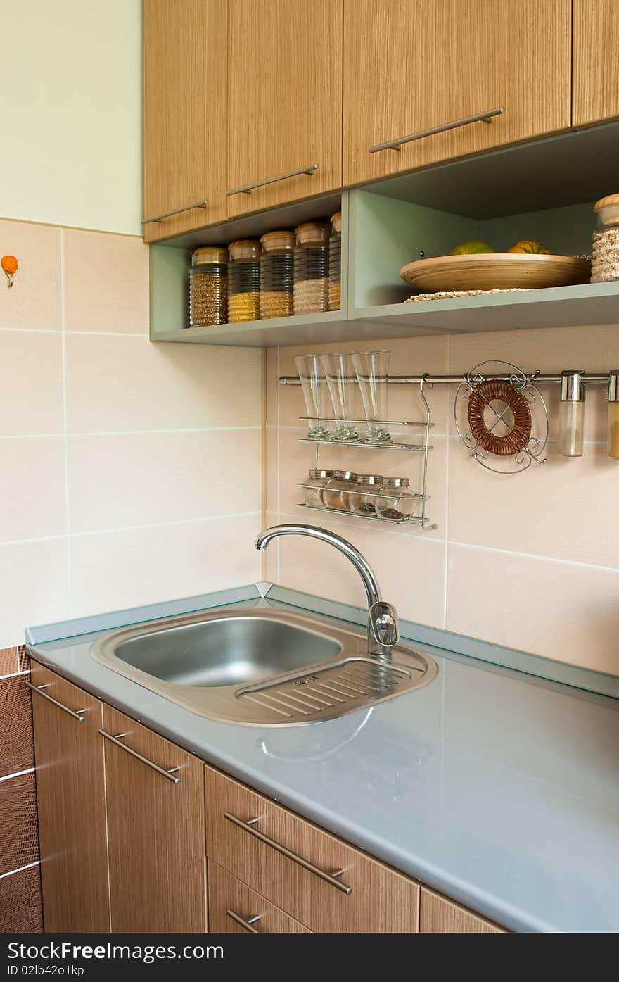 Empty kitchen table, kitchen furniture