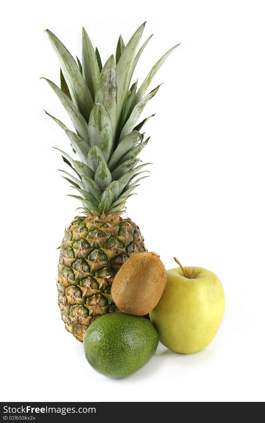 Fruit on a white background