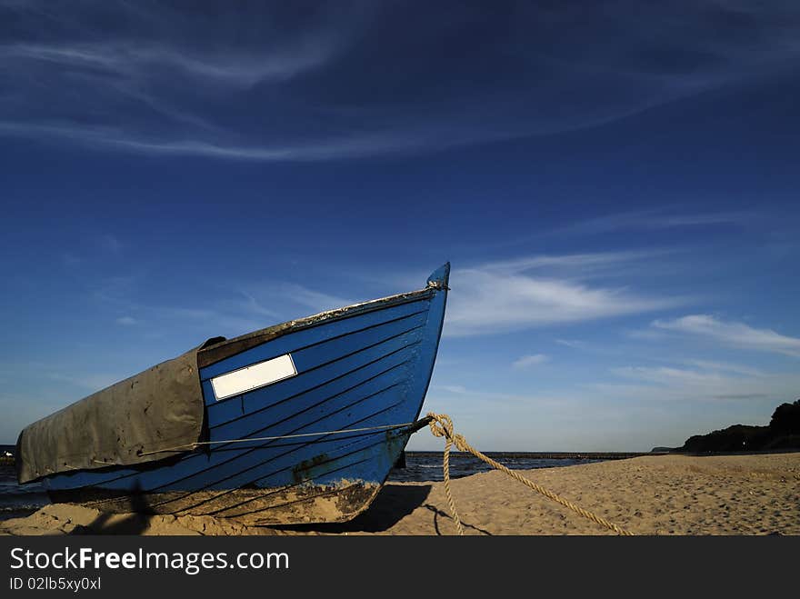 Blue Fishing boat