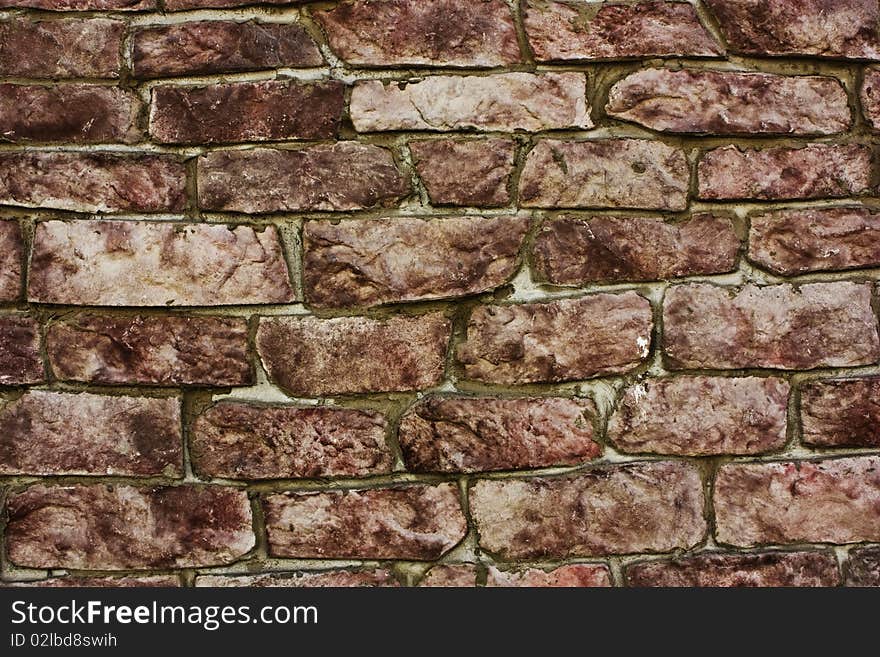 Red vintage brick wall background