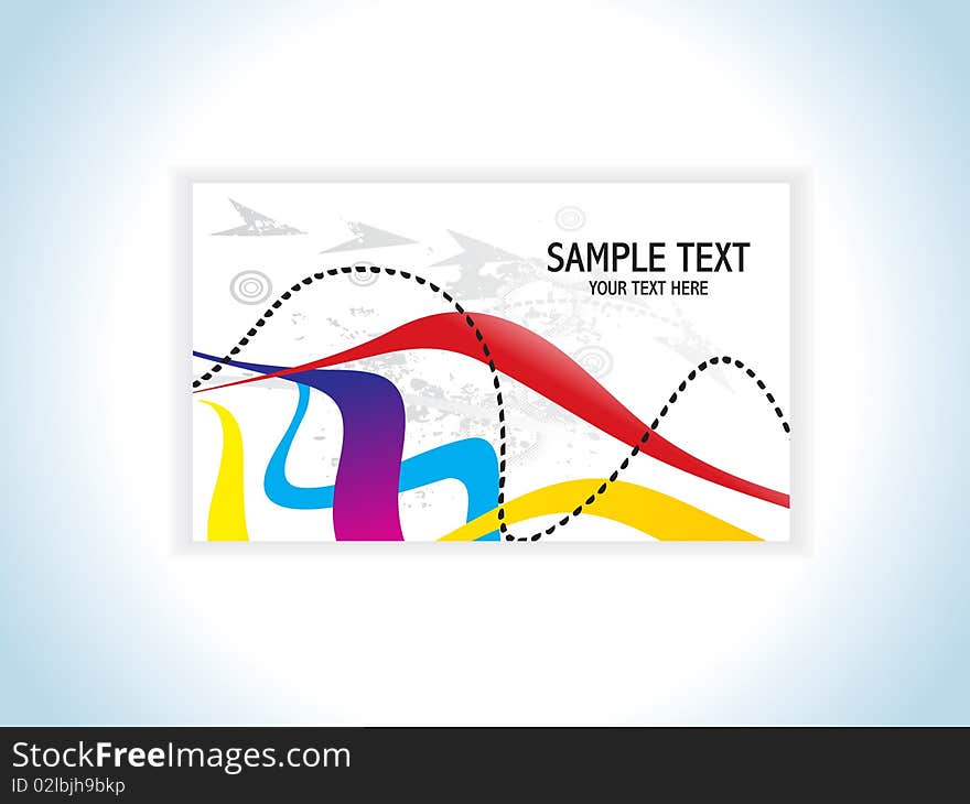 Abstract colorful business card vector illustration