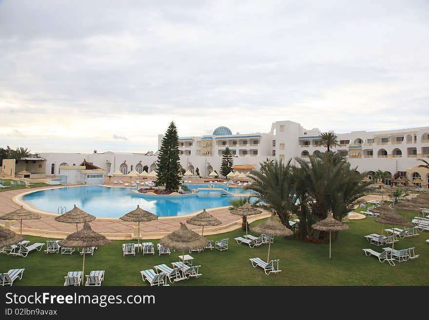 Tunisian resort with garden and pool