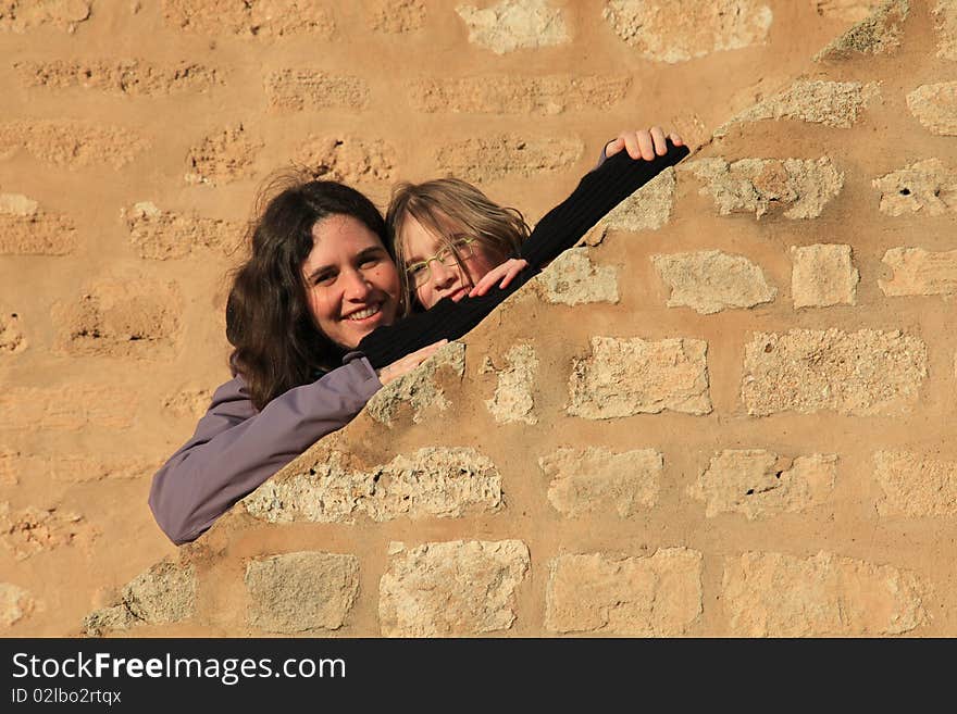 Girl hiding hands