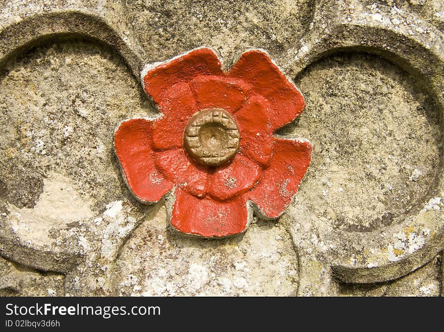 Rose detail on ancient building