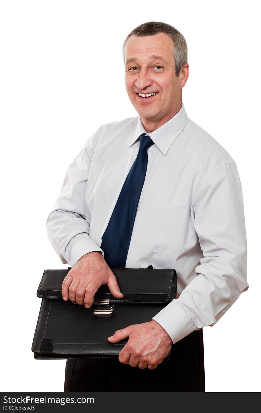 Smiling senior businessman