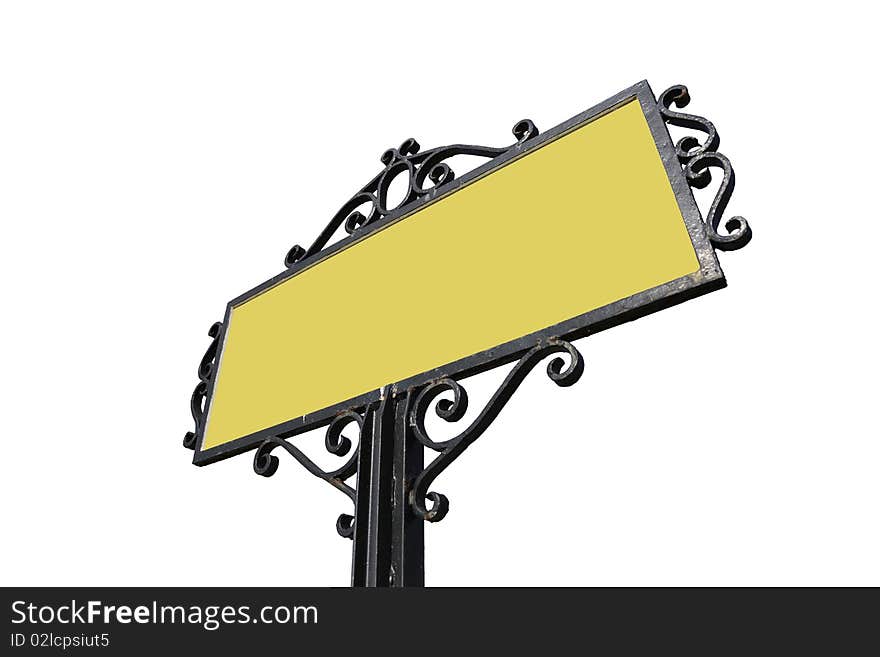 Road sign with blank space to write any message. The image includes clipping paths for an easy selection of all the areas that are cut-out. Road sign with blank space to write any message. The image includes clipping paths for an easy selection of all the areas that are cut-out.