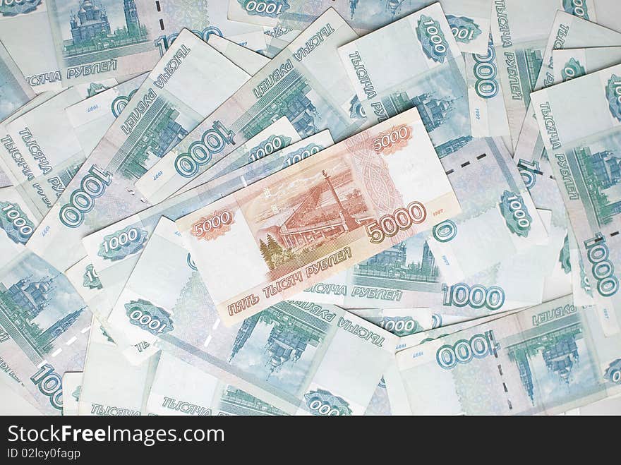 Pack of the highest valued and printed russian money. Pack of the highest valued and printed russian money.