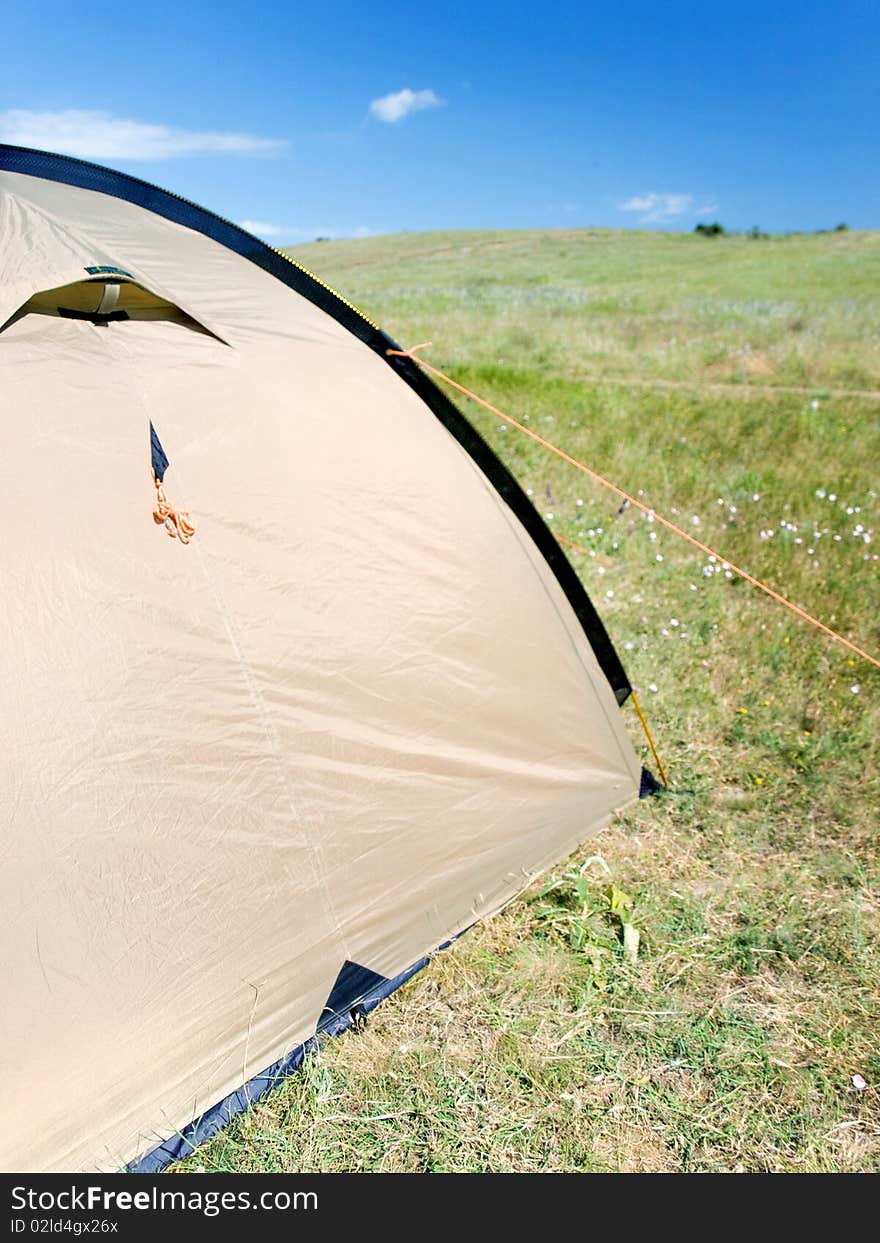 Tent on the grass