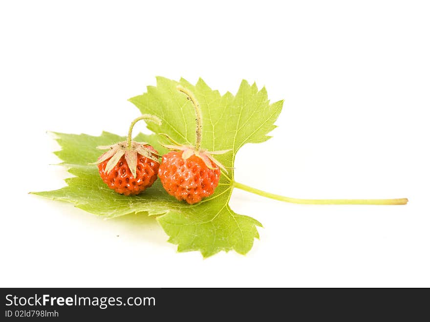 Fresh and tasty strawberries isolated on white background