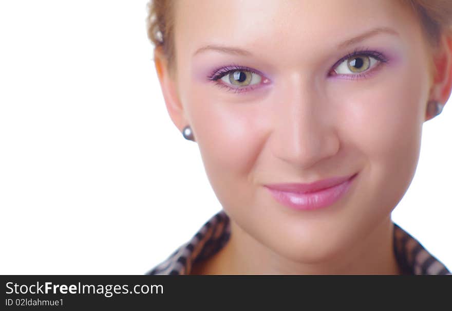 Beautiful girl with bright makeup