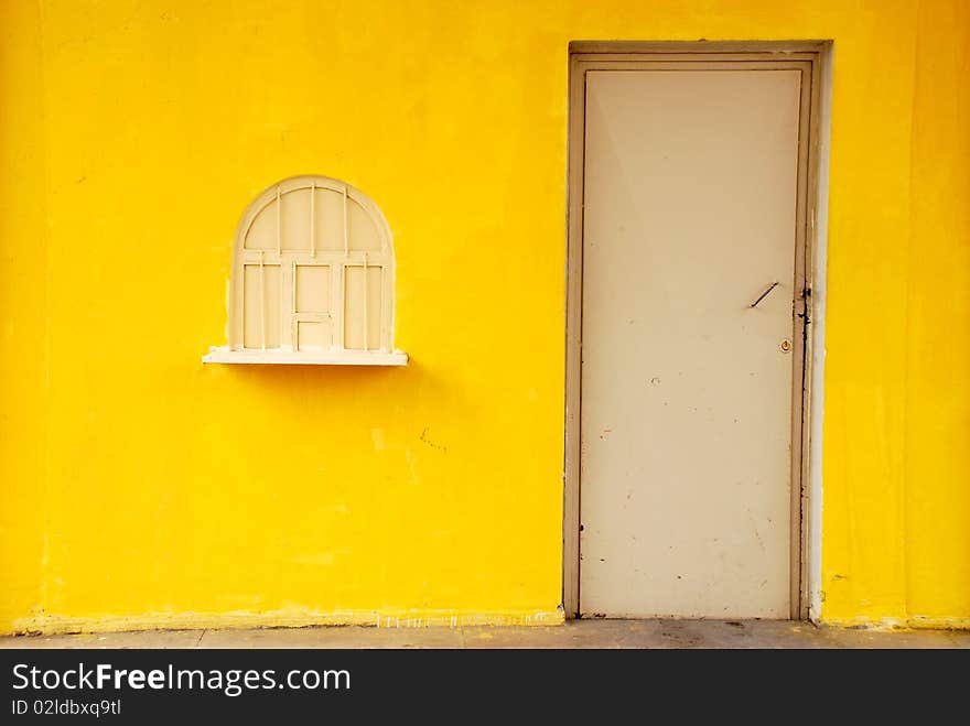 Ticket booth and a door