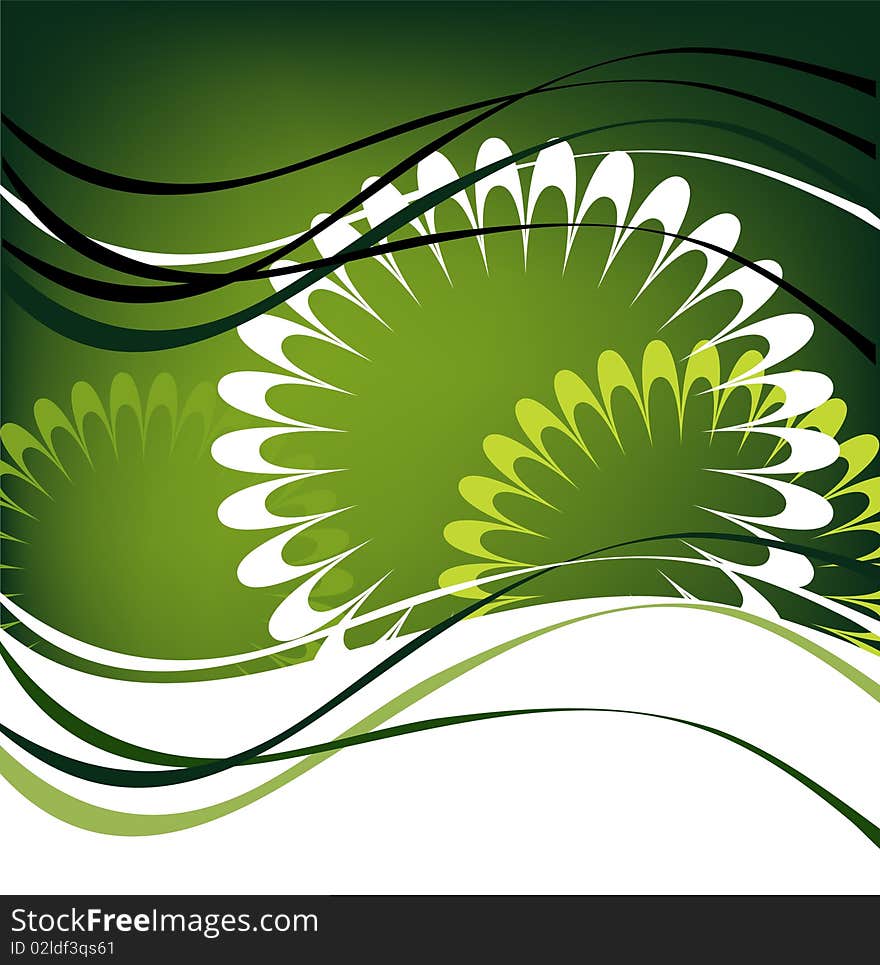 Background With Simple Flower Design,