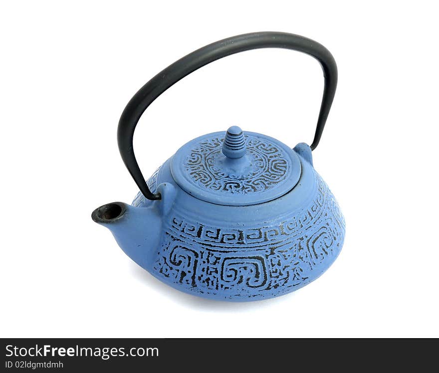 Blue iron teapot