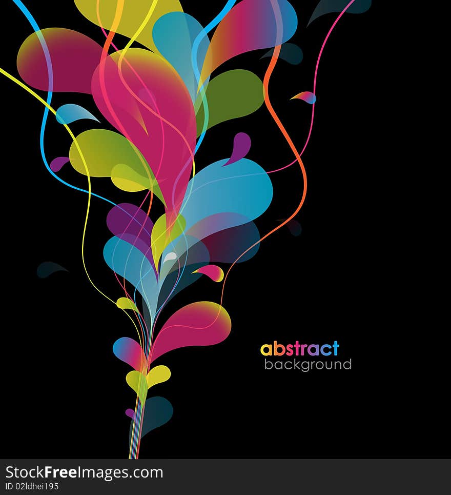 Abstract colored background. Vector art