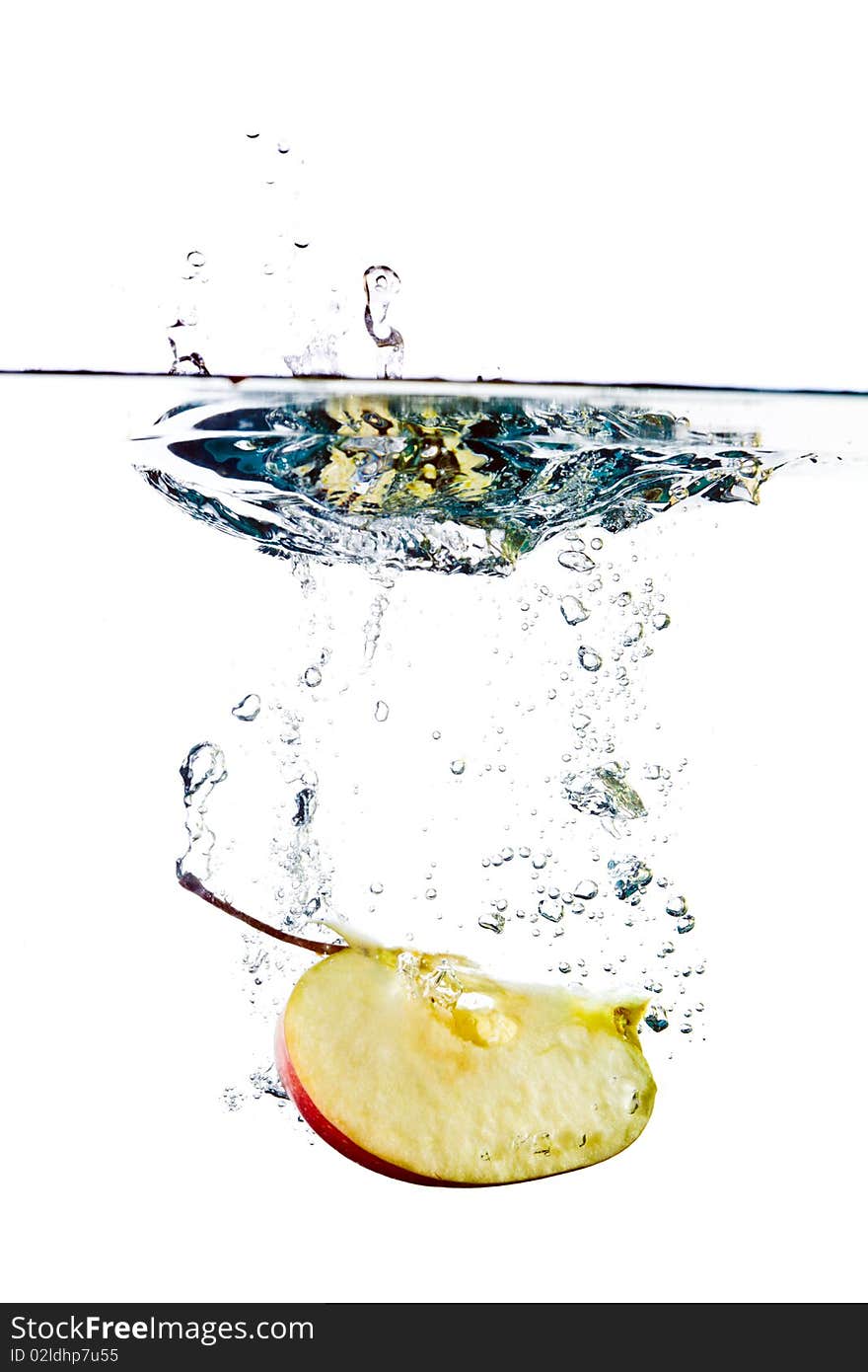 Apple in water