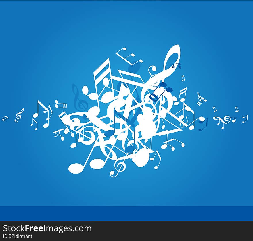 Abstract background with tunes. Vector art