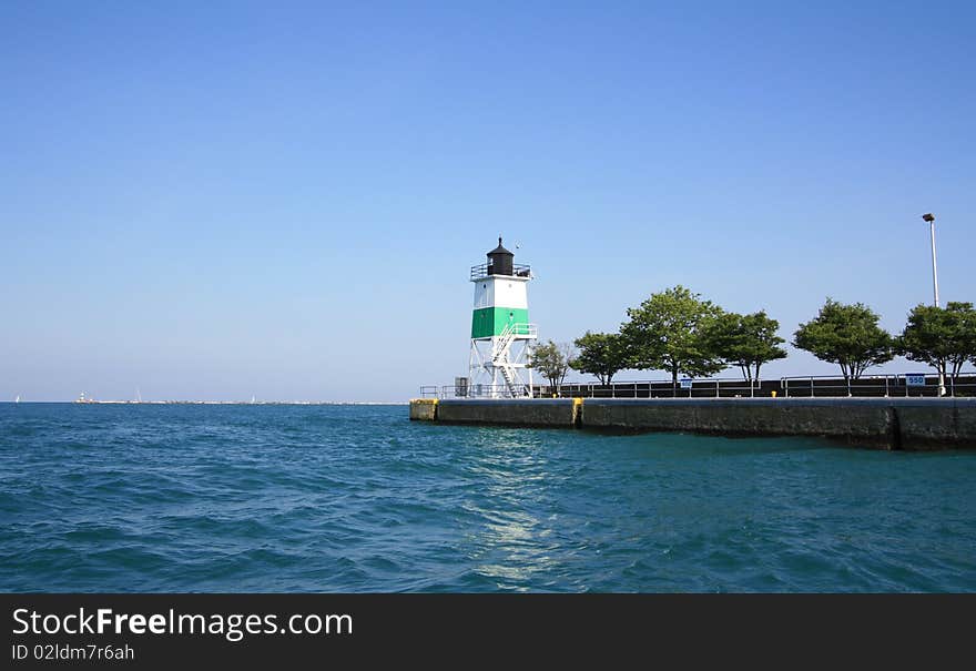 Green lighthouse