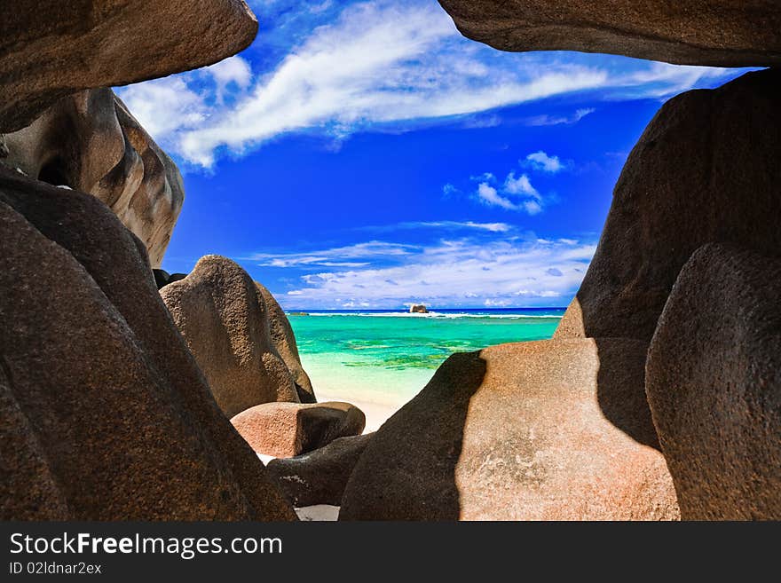 Tropical beach - vacation nature background