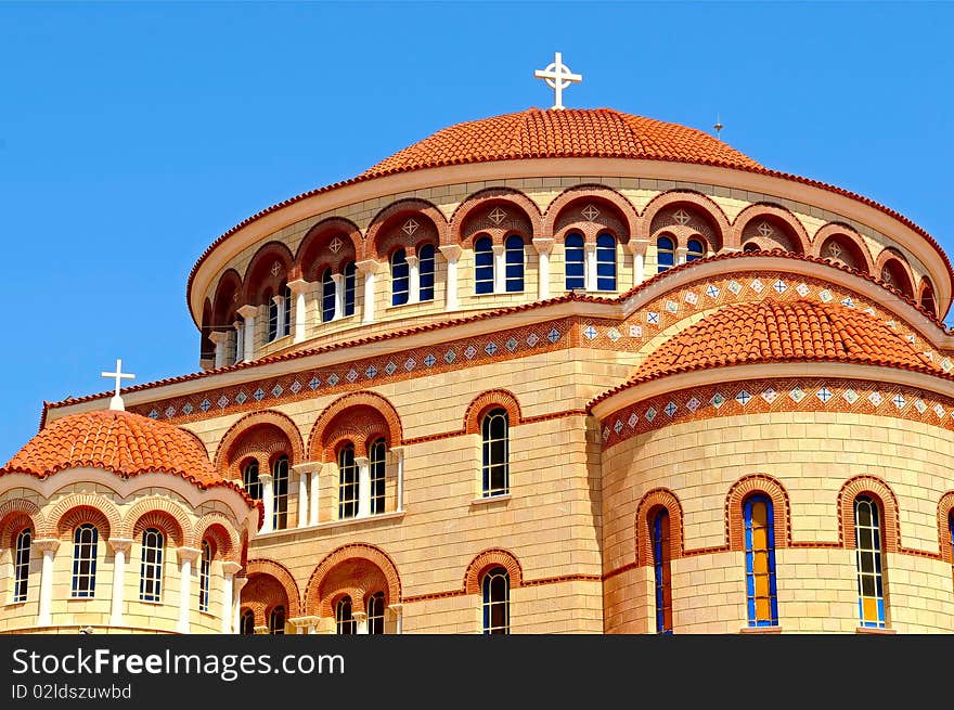 The Monastery of Saint Nectarios on the island Aegina, Greece. The Monastery of Saint Nectarios on the island Aegina, Greece