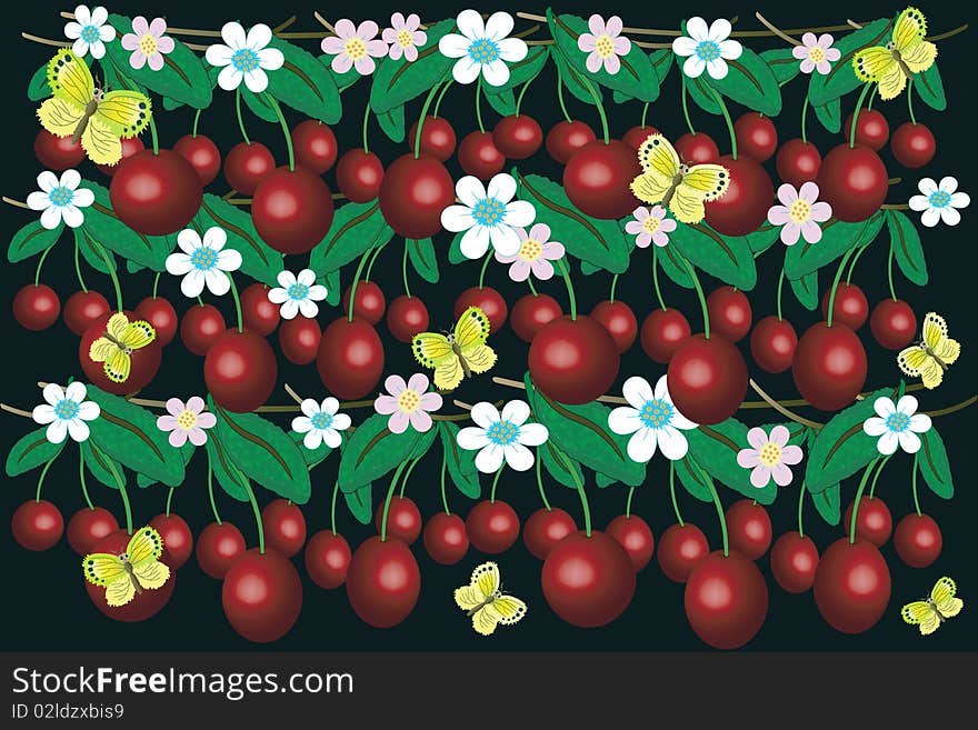 Background With Cherry