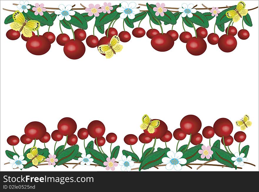 Border  With Cherry