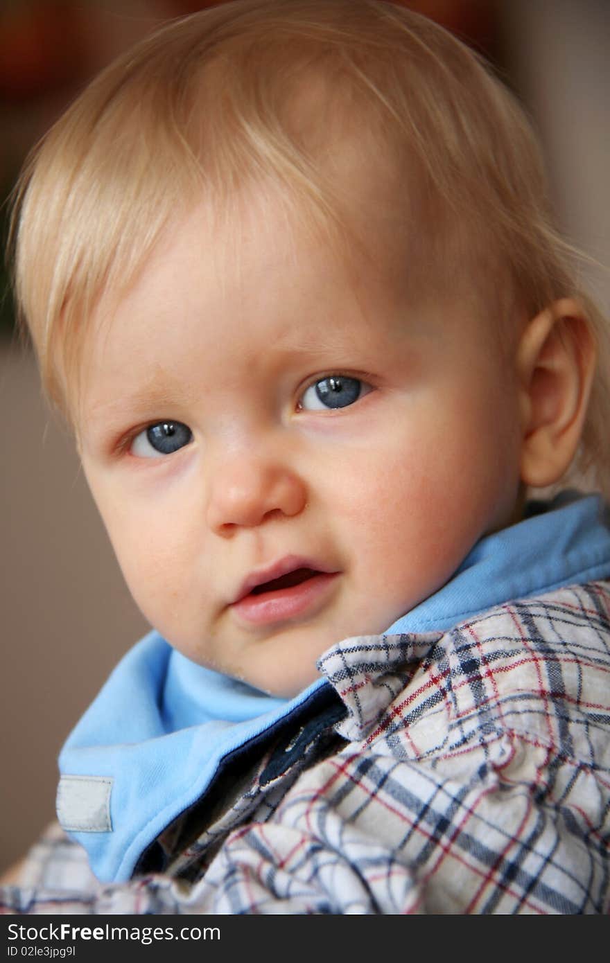 Nice little face of an caucasian baby . Nice little face of an caucasian baby