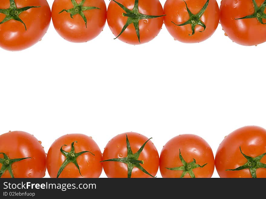 Tomatoes On White Background