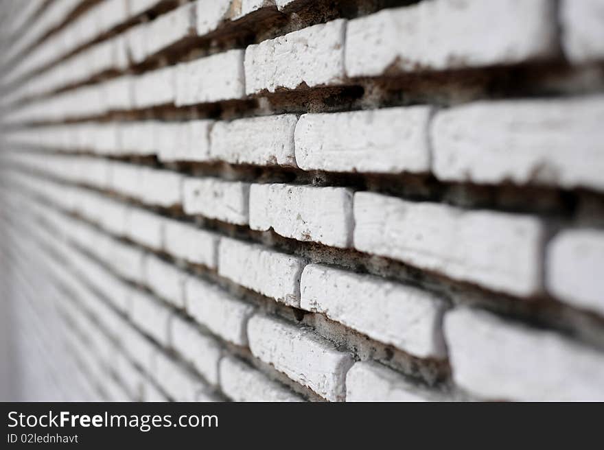 The wall and white background