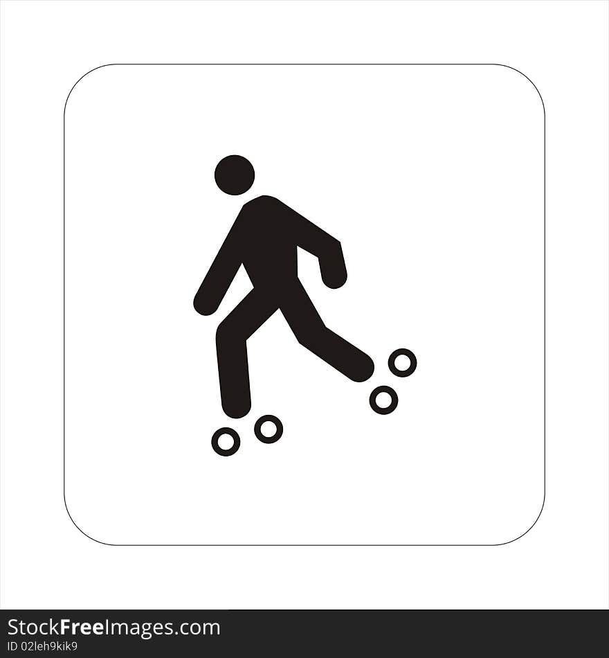 Sport sign isolated on a white background