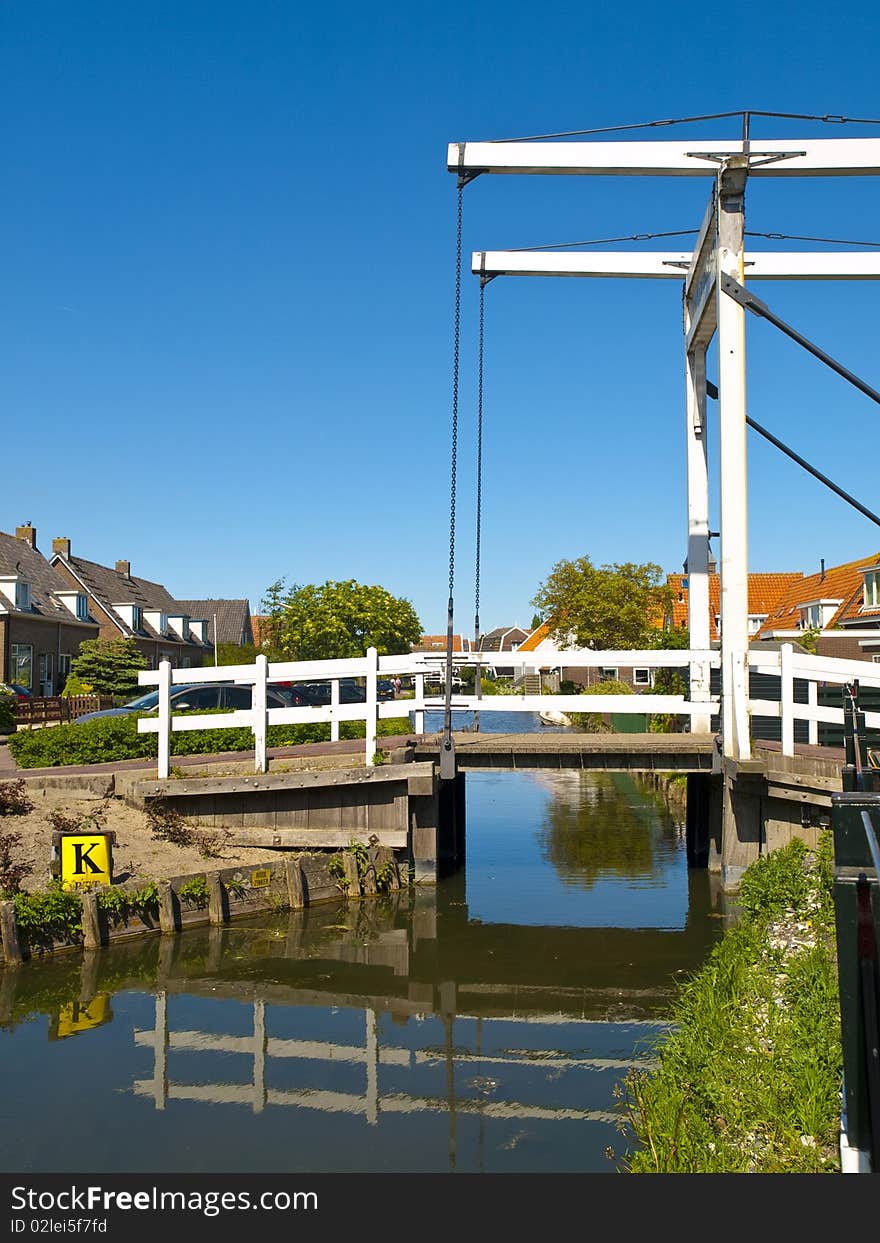 Drawbridge In Marken Canals